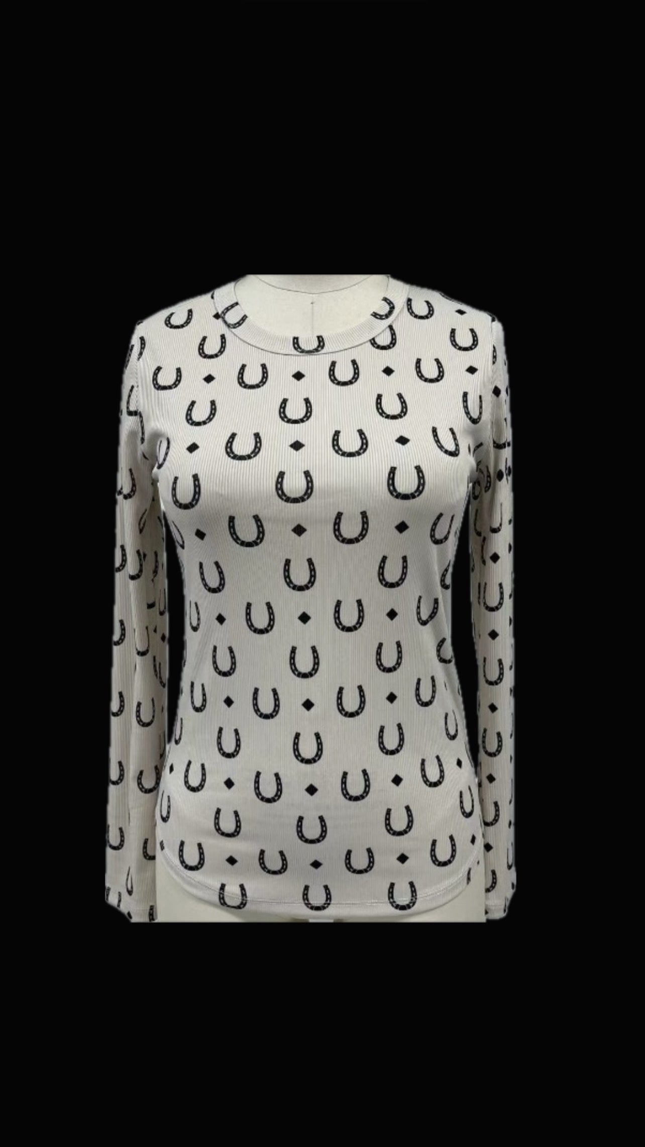 MOD HORSESHOE RIBBED LONG SLEEVE